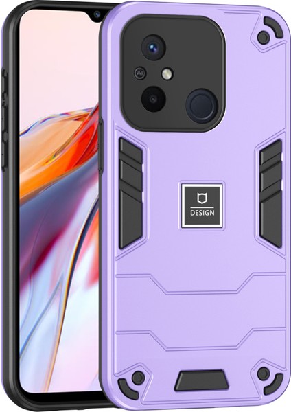 Xiaomi Redmi 12C 4g/poco C55 4g Kasa 2-1 Arada Hibrit Koruyucu Pc+Tpu Telefon Kapak Black (Yurt Dışından)