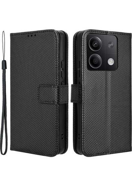 Xiaomi Redmi Için Note 13 5g Durum Manyetik Toka Deri Cüzdan Kapak Black (Yurt Dışından)