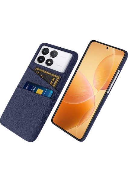 Xiaomi Redmi K70 5G/K70 Pro 5g Kartlı Kart Yuvası Bezi Doku Telefon Kapak Mavisi (Yurt Dışından)