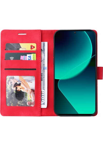 Xiaomi 13T/13T Pro/redmi K60 Ultra Kılıf Cilt Deri Deri Telefon Koruyucu-Kırmızı (Yurt Dışından) fiyatları