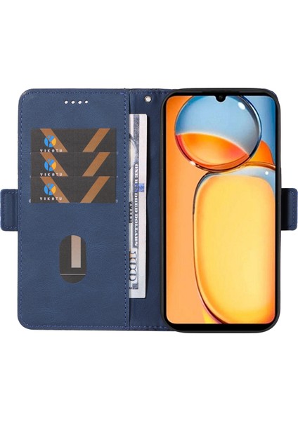 Xiaomi Redmi 13C 4g/poco C65 4g Kasa Baskılı Telefon Deri Cüzdan Koruyucu Kapak Blue (Yurt Dışından) fiyatları