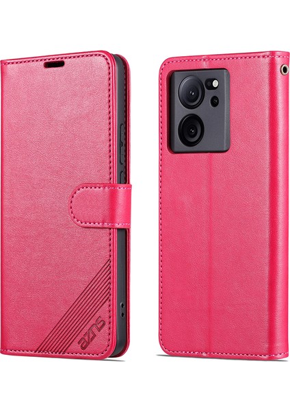 4U Sky Xiaomi Redmi K60 ULTRA/13T/13T Pro Case Tpu + Pu Deri Telefon Kapağı Cüzdan Stand Function-Red (Yurt Dışından)