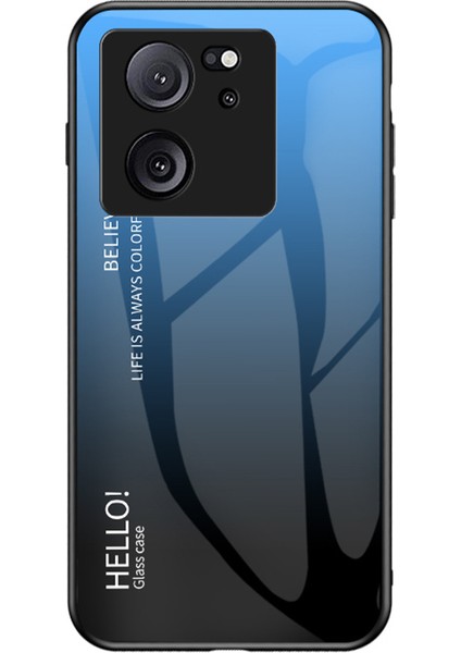 Xiaomi 13T/13T Pro/redmi K60 Ultra Temperli Cam+Pc+Tpu Telefon Vaka Sınıflandırıcı Mavi Siyah (Yurt Dışından)