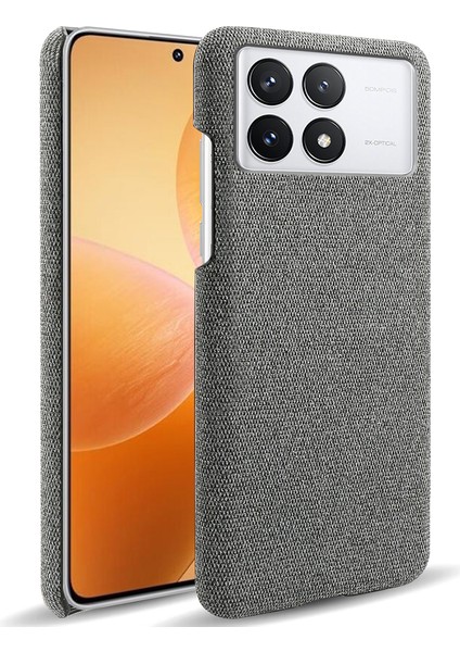 Xiaomi Için Redmi K70E 5g Telefon Kılıfı Yumuşak Bez Doku Anti-Şok Kapak Grey (Yurt Dışından)