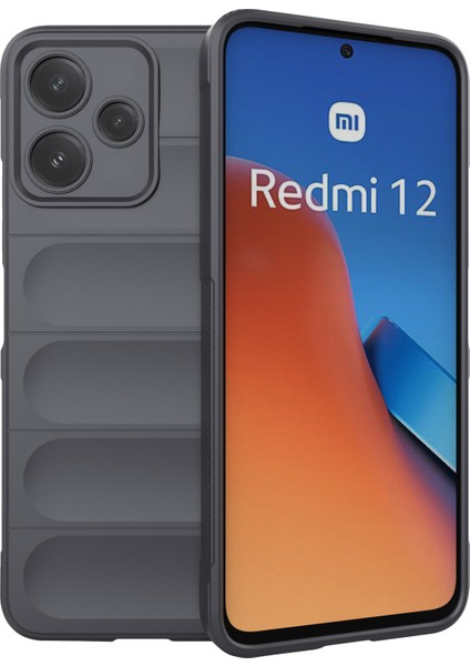 Xiaomi Redmi Için 12 5g (Global)/poco M6 Pro 5g Sağlam Tpu Kapak Damla Koruma Telefon Case-Dark Gri (Yurt Dışından)