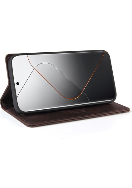 Xiaomi 14 Pro Folio Folyo Flip Cep Telefonu Deri Kapak-Coffee (Yurt Dışından) fiyatları