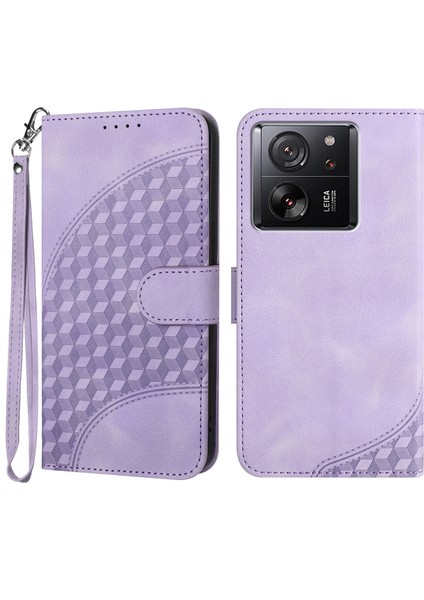 Xiaomi 13T/13T Pro/redmi K60 Ultra Telefon Kılıfı Cüzdan Deri Deri Telefon Stand-Purple (Yurt Dışından)