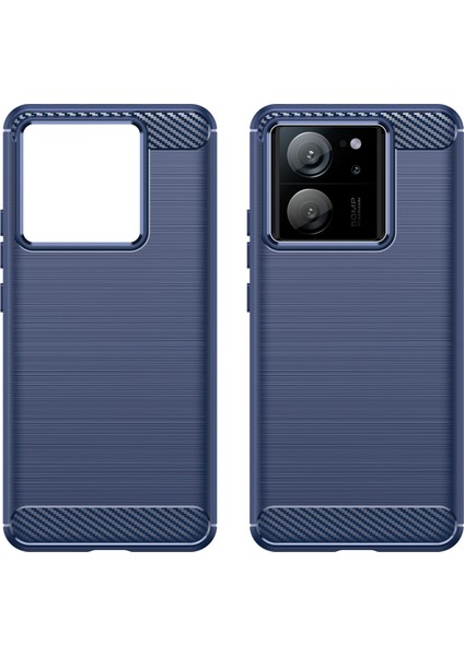 Xiaomi Redmi K60 ULTRA/13T/13T Pro Karbon Fiber Doku Kapağı Fırçalanmış Tpu Anti-Drop Telefon Kılıf Mavisi (Yurt Dışından) fiyatları