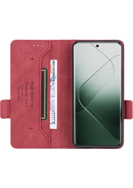 Xiaomi 14 Pro Toz Geçirmez Cep Telefonu Kabuğu Pu Deri Deri Donanım Dekoru Telefon Kapak Gül (Yurt Dışından) fiyatları