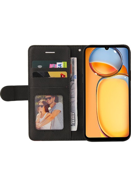 Xiaomi Redmi Için 13C 4g/poco C65 4g Kasa Ekleme Pu Deri Anti-Fall Telefon Kapak Black (Yurt Dışından) fiyatları