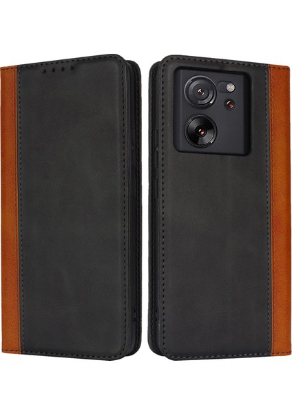 Xiaomi 13T/13T Pro/redmi K60 Ultra Güçlü Manyetik Kılıf Iki Tonlu Telefon Kapağı Black+Sarı (Yurt Dışından)