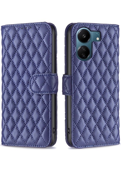 Xiaomi Redmi 13C 4g/poco C65 4g Case Stand Deri Kapak Cüzdan Mavisi (Yurt Dışından)