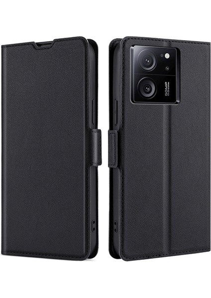 Xiaomi Redmi K60 ULTRA/13T/13T Pro Case Deri Kart Yuvası Şok Geçirmez Telefon Kapak Black (Yurt Dışından)