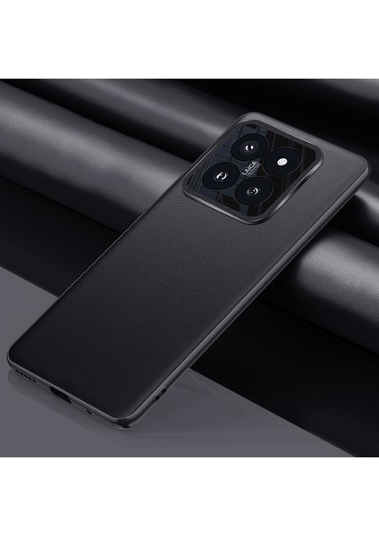 Xiaomi 14 Case Deri Kaplamalı Pc+Tpu Metal Lens Koruma Telefon Kapağı (2. Gen) -Black (Yurt Dışından) fiyatları