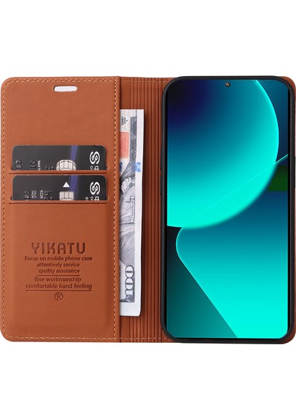 Xiaomi 13T/13T Pro/redmi K60 Ultra Kılıf Cüzdan Stand Deri Telefon Kapak-Kahverengi (Yurt Dışından) fiyatları
