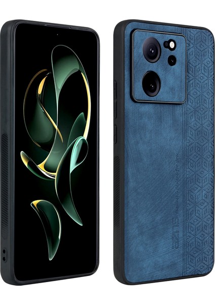 Xiaomi Redmi K60 ULTRA/13T/13T Pro Case Pu Deri Kaplamalı Tpu Cep Telefonu Kapak Mavisi (Yurt Dışından)