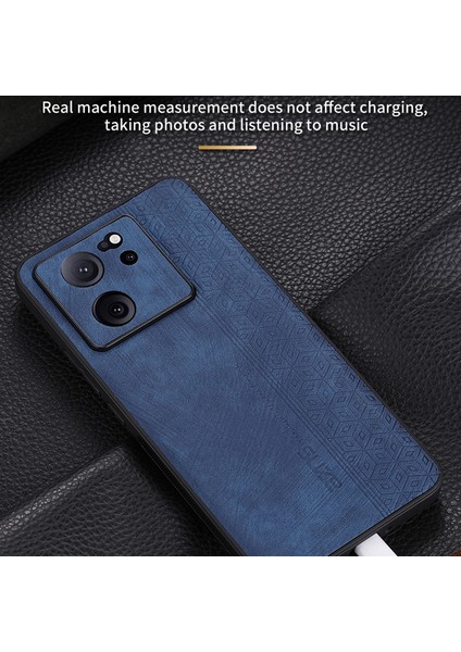Xiaomi Redmi K60 ULTRA/13T/13T Pro Case Pu Deri Kaplamalı Tpu Cep Telefonu Kapak Mavisi (Yurt Dışından)