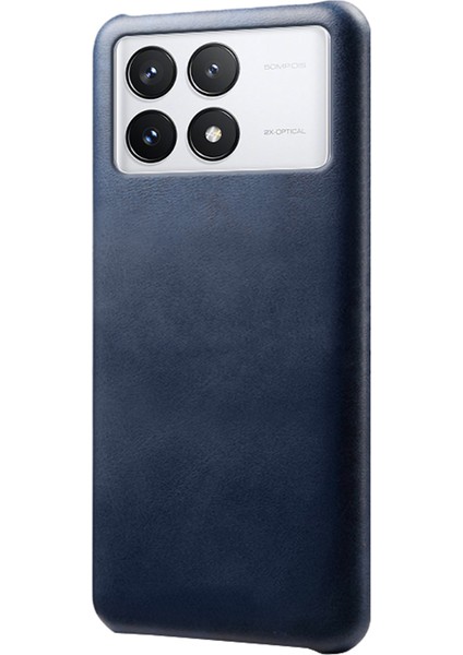 Xiaomi Redmi Için K70E 5g Buzağı Dokusu Telefon Kılıfı Ön Koşu Pu Deri Kaplamalı Pc Kapak Mavisi (Yurt Dışından)