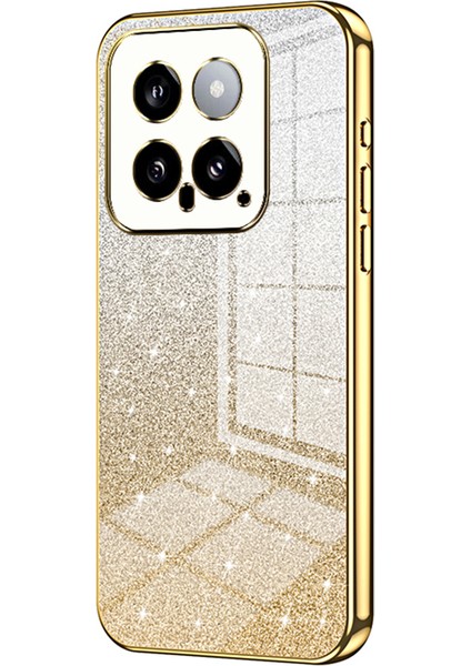 Xiaomi Için Arka Koruyucu Kapak 14 Kesin Kesim Gradyan Glitter Tpu Cep Telefonu Kılıf (Yurt Dışından)