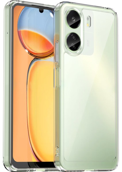 Xiaomi Redmi 13C 4g/poco C65 4g Şeffaf Kılıf Elektraplama Düğmeleri (Büyük Arka Lens Deliği) (Yurt Dışından)
