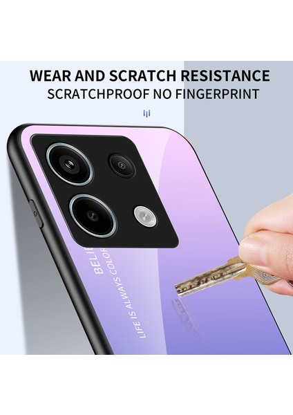 Xiaomi Redmi Için Note 13 Pro 5g Temperli Cam Kılıf Şok Geçirmez Telefon Kapak Sınıflandırıcı Gül (Yurt Dışından)