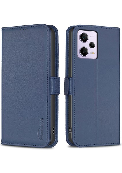 Xiaomi Redmi Için Note 12 Pro 5g/12 Pro Speed ​​5g/poco X5 Pro 5g Deri Kılıf Telefon Cüzdan Mavisi (Yurt Dışından)