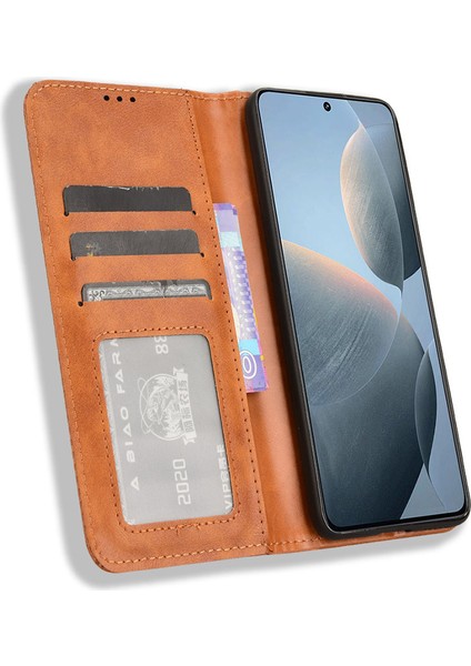 Xiaomi Için Deri Cüzdan Redmi K70 5G/K70 Pro 5g Görüntüleme Standı Telefon Kapak-Kahverengi (Yurt Dışından) fiyatları