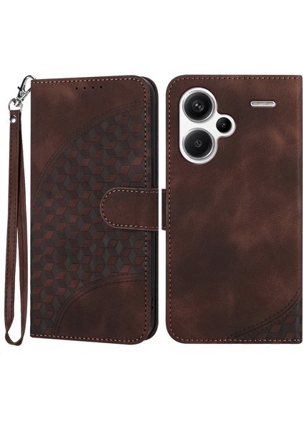 Xiaomi Için Redmi Note 12 4g Deri Kasa Cüzdan Kapağı Baskılı Fil Baş-Coffe (Yurt Dışından)