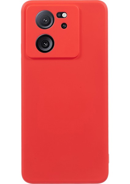 Xiaomi Redmi K60 ULTRA/13T/13T Pro, Yumuşak Fiber Astar Anti-Kırpma Telefon Kapak-Kırmızı (Yurt Dışından)