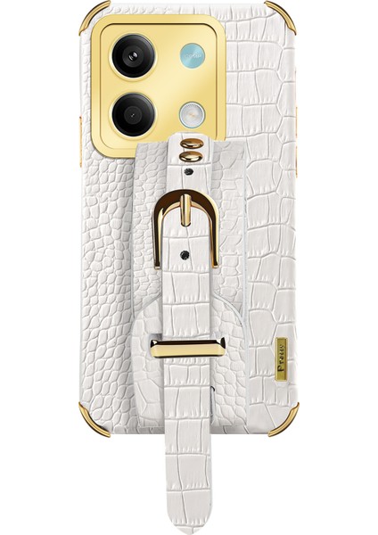 Xiaomi Redmi Için Note 13 5g Case 6d Elektraplama Pu Deri+Tpu Telefon Kapağı Bileklik Kickstand-White (Yurt Dışından) fiyatları