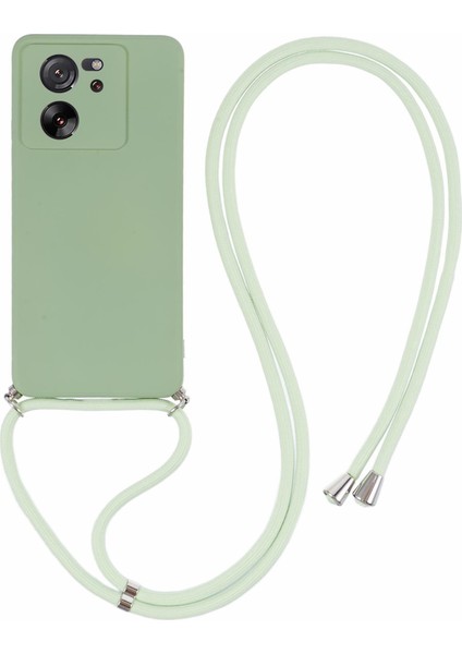 Xiaomi 13T/13T Pro/redmi K60 Ultra Kılıf Yumuşak Fiber Astar Long Lanyard-Matcha Green ile Katpu Kapağı (Yurt Dışından)