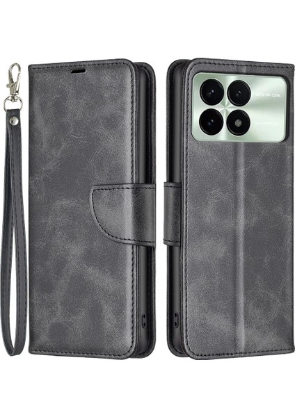 Xiaomi Için Redmi K70E 5g Dokulu Cüzdan Telefon Kılıfı Pu Deri Stand Kapak Black (Yurt Dışından)