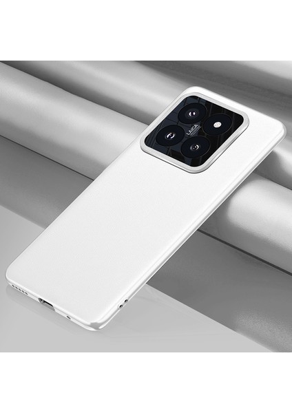 Xiaomi 14 Case Deri Kaplamalı Pc+Tpu Metal Lens Koruma Telefon Kapağı (2. Gen) -Beylik (Yurt Dışından) fiyatları