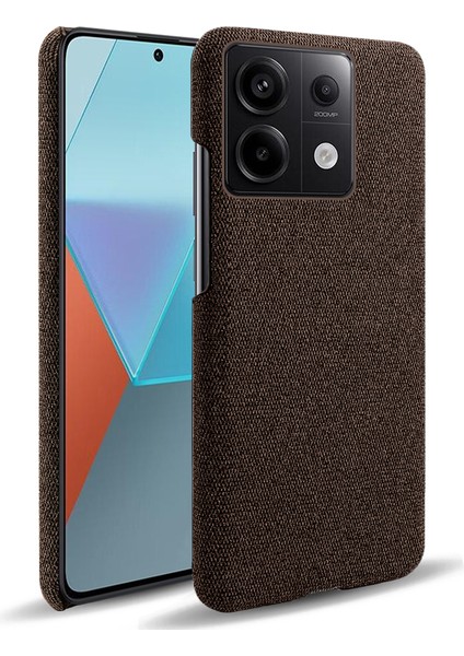 Xiaomi Redmi Için Note 13 Pro 5g Vaka Şok Geçirmez Telefon Kapağı Bezi+Pc Cep Telefonu Kabuk-Brown (Yurt Dışından)