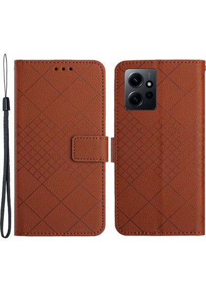 Xiaomi Için Redmi Note 12 4g Pu Pu Deri Deri Etkilik Desen Stand Cel Cep Telefon Kapalı (Yurt Dışından)