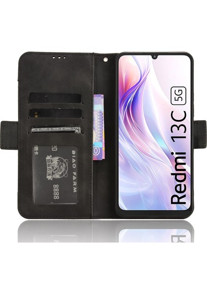 Xiaomi Redmi Için 13C 5G/13R 5g/poco M6 5g Deri Cüzdan Kılıf Stand Folio Kart Tutucu Telefon Kapak Black (Yurt Dışından) fiyatları
