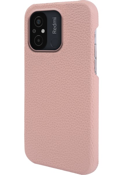 Xiaomi Redmi Için 12C 4g Orijinal Inek Deri Kaplamalı Pc Telefon Kılıfı Litchi Doku Manyetik Kapak Pembe (Yurt Dışından) fiyatları