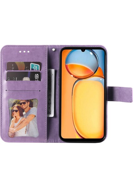 Xiaomi Redmi 13C 4g/poco C65 4g Case Anti-Çizgi Pu Deri Deri Cüzdan Telefon Kapak Morası (Yurt Dışından) fiyatları
