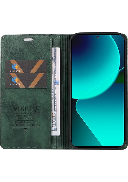 Xiaomi 13T/13T Pro/redmi K60 Ultra Case Pu Deri Litchi Doku Doku Cüzdan Kapak Yeşil (Yurt Dışından) fiyatları