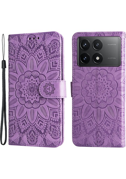 Xiaomi Için Redmi K70E 5g Kasa Cüzdanı Baskılı Pu Deri Telefon Stand Kapak-Moral (Yurt Dışından)