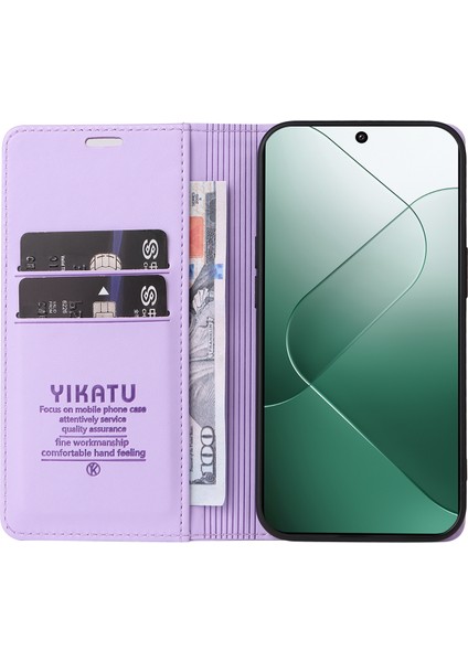 Xiaomi Için 14 Case Anti Drop Pu Deri Cüzdan Telefon Kapak Işık Mor (Yurt Dışından) fiyatları