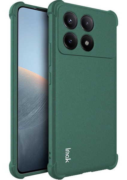 Xiaomi Için Redmi K70 5G/K70 Pro 5g Cep Telefon Kılıfı Yumuşak Tpu Güçlendirilmiş Köşeler Mat Kapak Yeşili (Yurt Dışından)