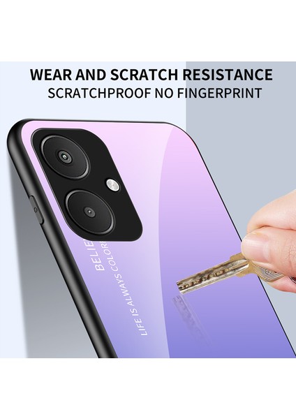 Xiaomi Redmi 13C 5g Temperli Cam+Pc+Tpu Kasası Değerlendirim Telefon Kapak Sınıflandırıcı Kırmızı Siyah (Yurt Dışından) fiyatları