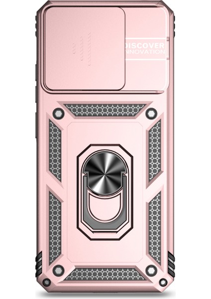 Xiaomi Redmi 12C 4g Kasa Slayt Kamera Kalkanı Döner Kickstand Pc+Tpu Telefon Kapak Çizgi Altın (Yurt Dışından) fiyatları
