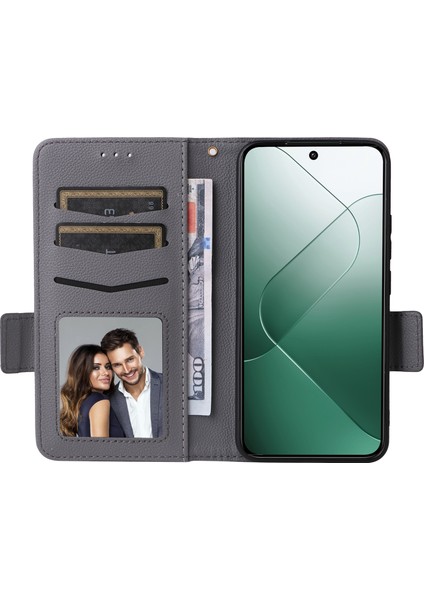 Xiaomi Için 14 Case Litchi Dokusu Constrion Pu Deri Deri Akıllı Telefon Kapağı Strap-Grey (Yurt Dışından) fiyatları