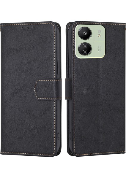 Xiaomi Redmi 13C 4g/poco C65 4g Cep Telefonu Kılıfı Rfıd Blowantıon Pu Deri Cüzdan Kapak Black (Yurt Dışından)