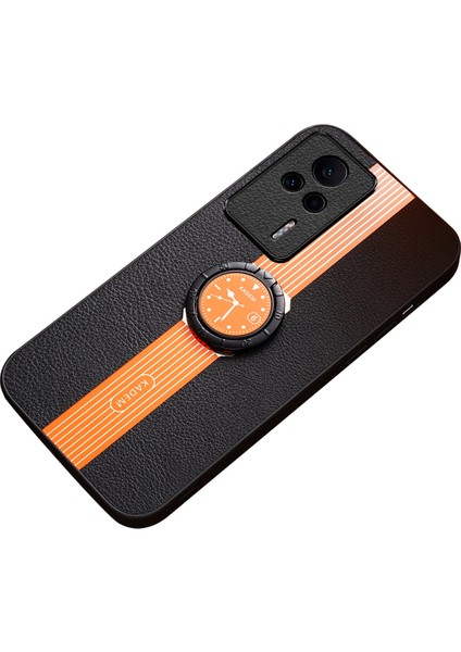 Xiaomi Redmi Için K60E 5g Case Manyetik Araba Montajlı Telefon Kapağı Kickstand-Orange ile (Yurt Dışından)