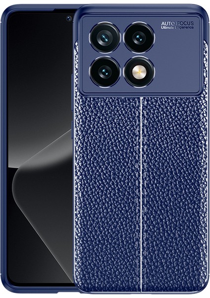 Xiaomi Için Redmi K70E 5g Tpu Kasası Şok Emme Litchi Dokusu Arka Kapak Mavisi (Yurt Dışından)