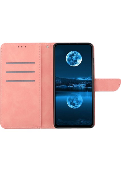 Xiaomi Redmi Için 13C 4g/poco C65 4g Kasa Baskılı Çizgi Cilt Touch Pu Deri Stand Telefon Kapak Pembe (Yurt Dışından) fiyatları
