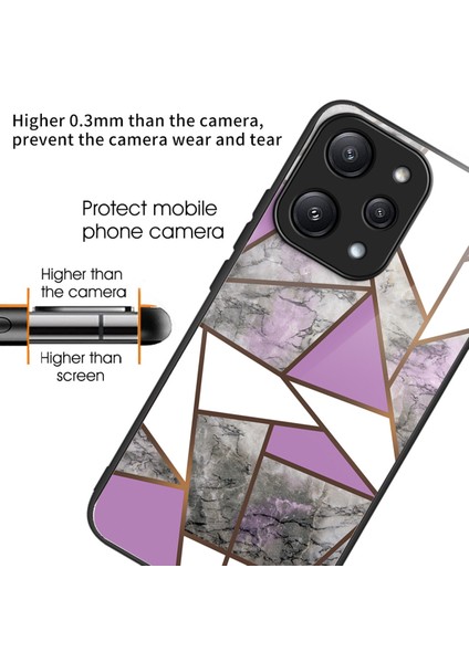 Xiaomi Redmi Için 12 5g (Global)/poco M6 Pro 5g Telefon Kılıfı Mermer Desen Temperli Cam Arka Kapak Tarzı P (Yurt Dışından) fiyatları
